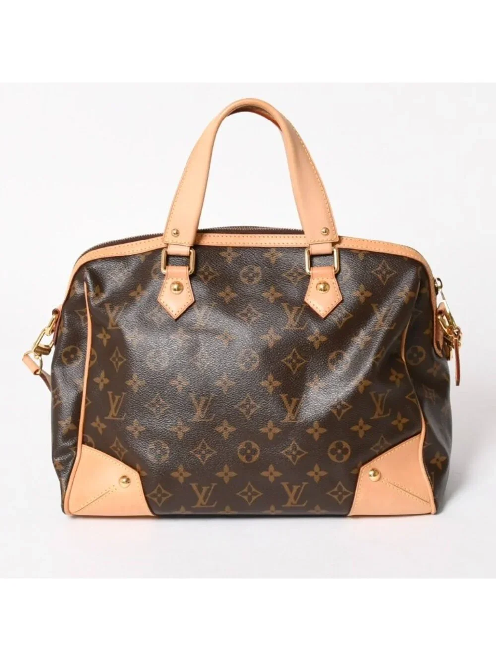 Louis Vuitton Retiro PM Monogram 2-Way Bag Brown Gold
